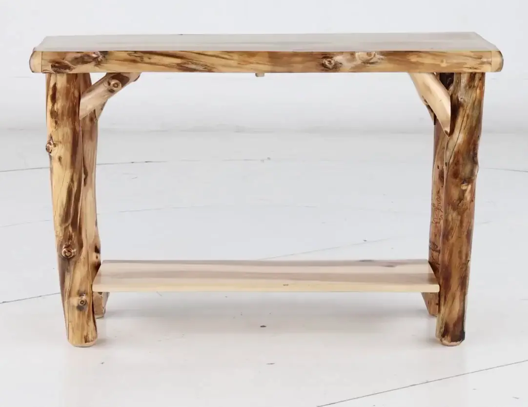 Aspen Natural Log Sofa Table-5