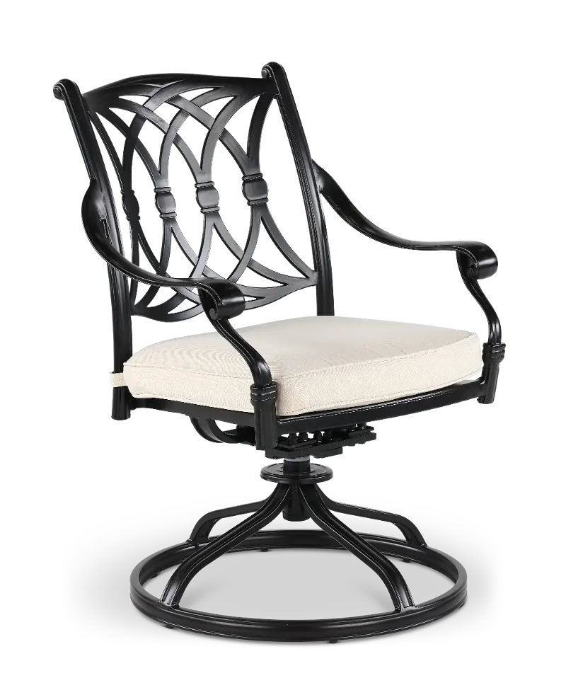Montreal Beige Patio Dining Swivel Rocker