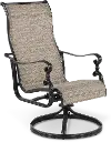 Montreal Brown Sling Swivel Patio Chair