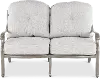 Macan Gray and Off White Patio Loveseat