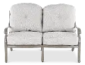 Macan Gray and Off White Patio Loveseat