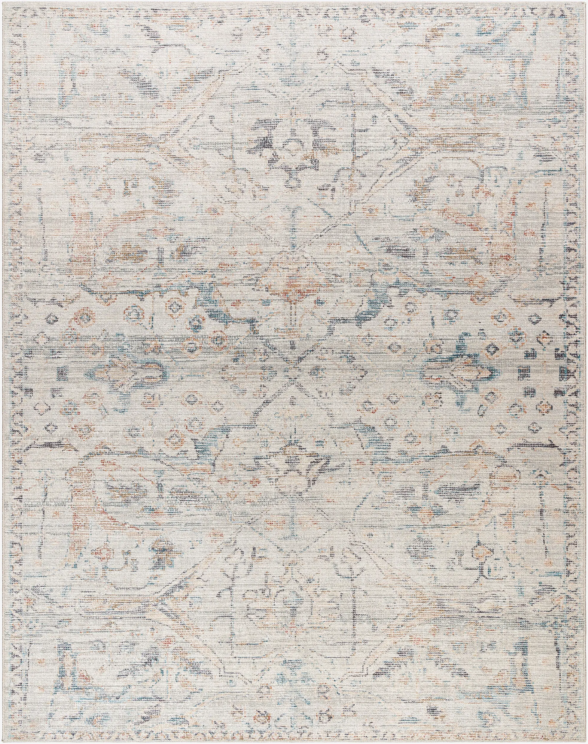 BOMN2309-537 Marlene 5 x 7 Cream and Blue Rug-1