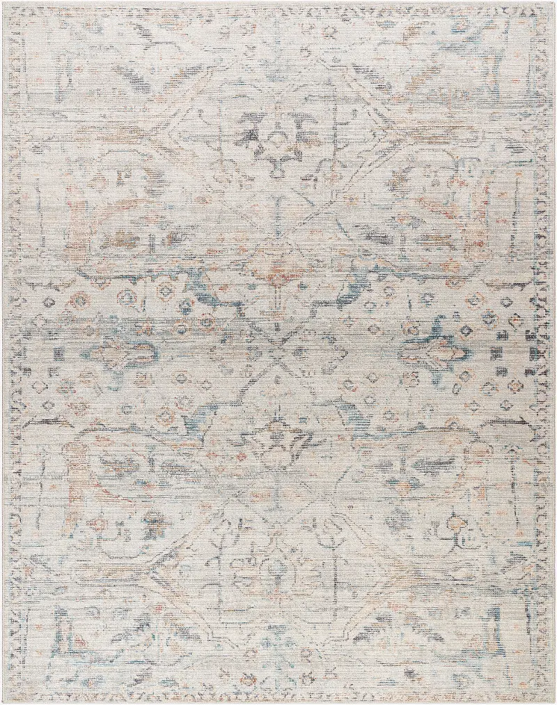 Marlene 5 x 7 Cream and Blue Rug