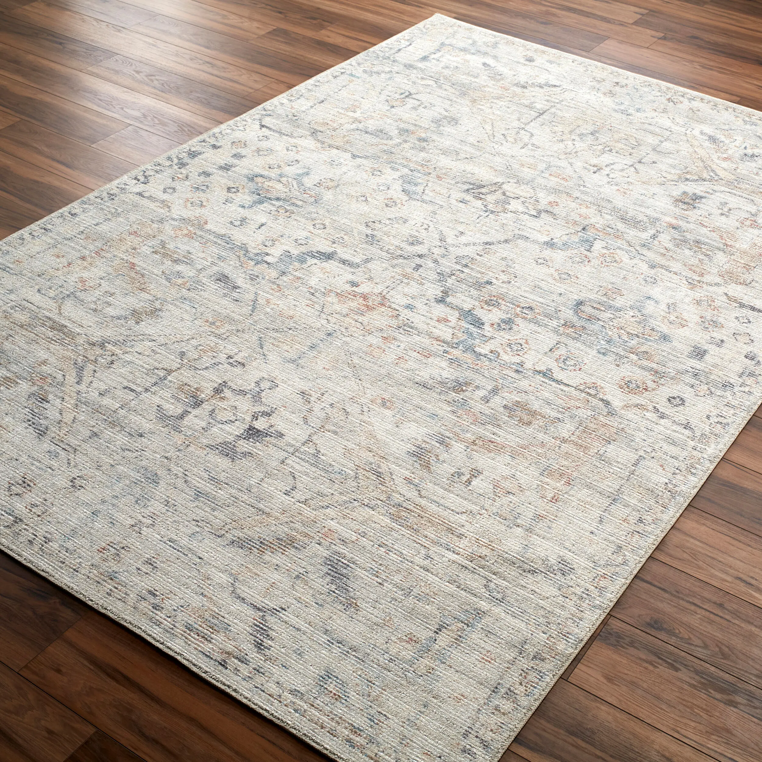 BOMN2309-537 Marlene 5 x 7 Cream and Blue Rug-4