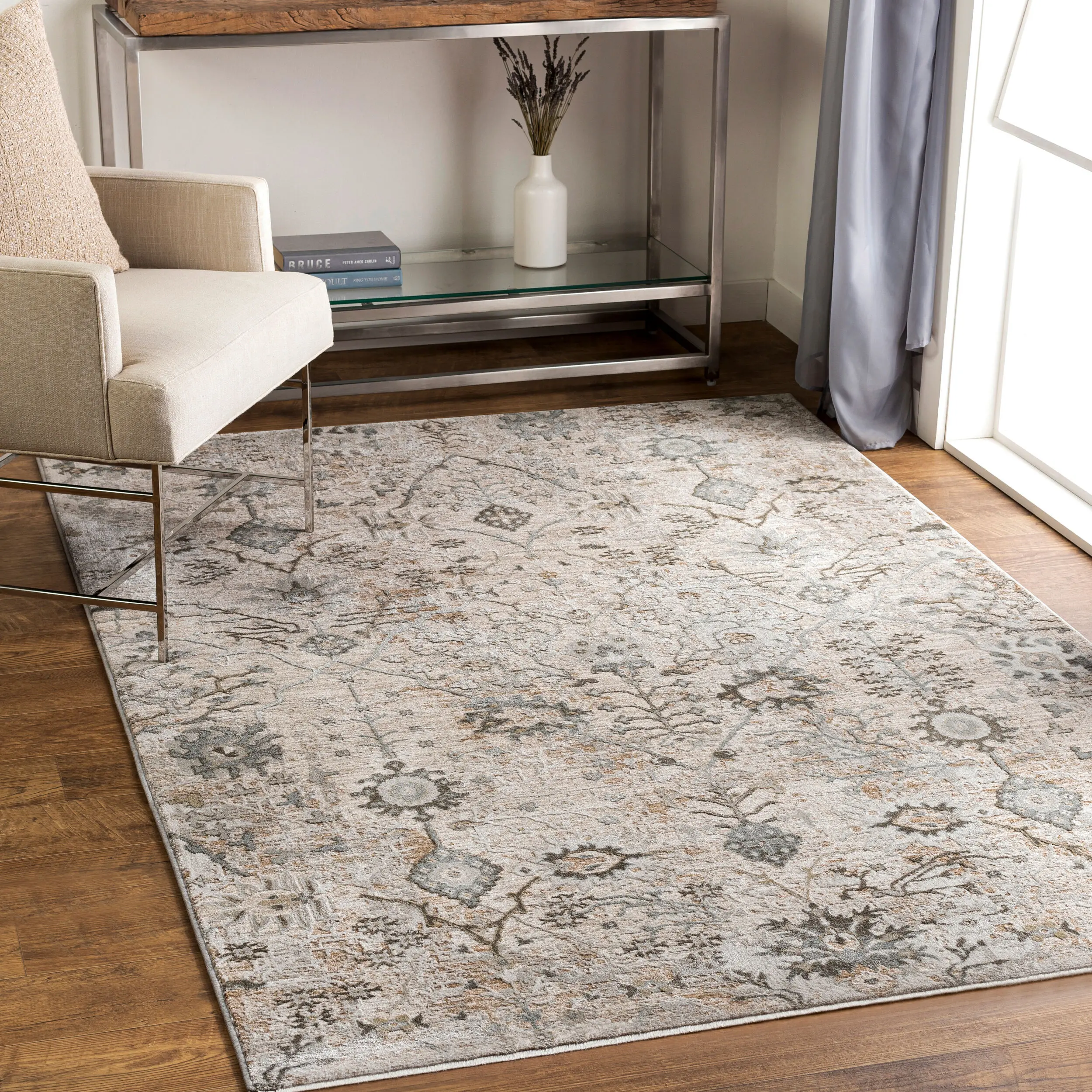 BWK2311-575 Brunswick 5 x 8 Taupe Rug-2