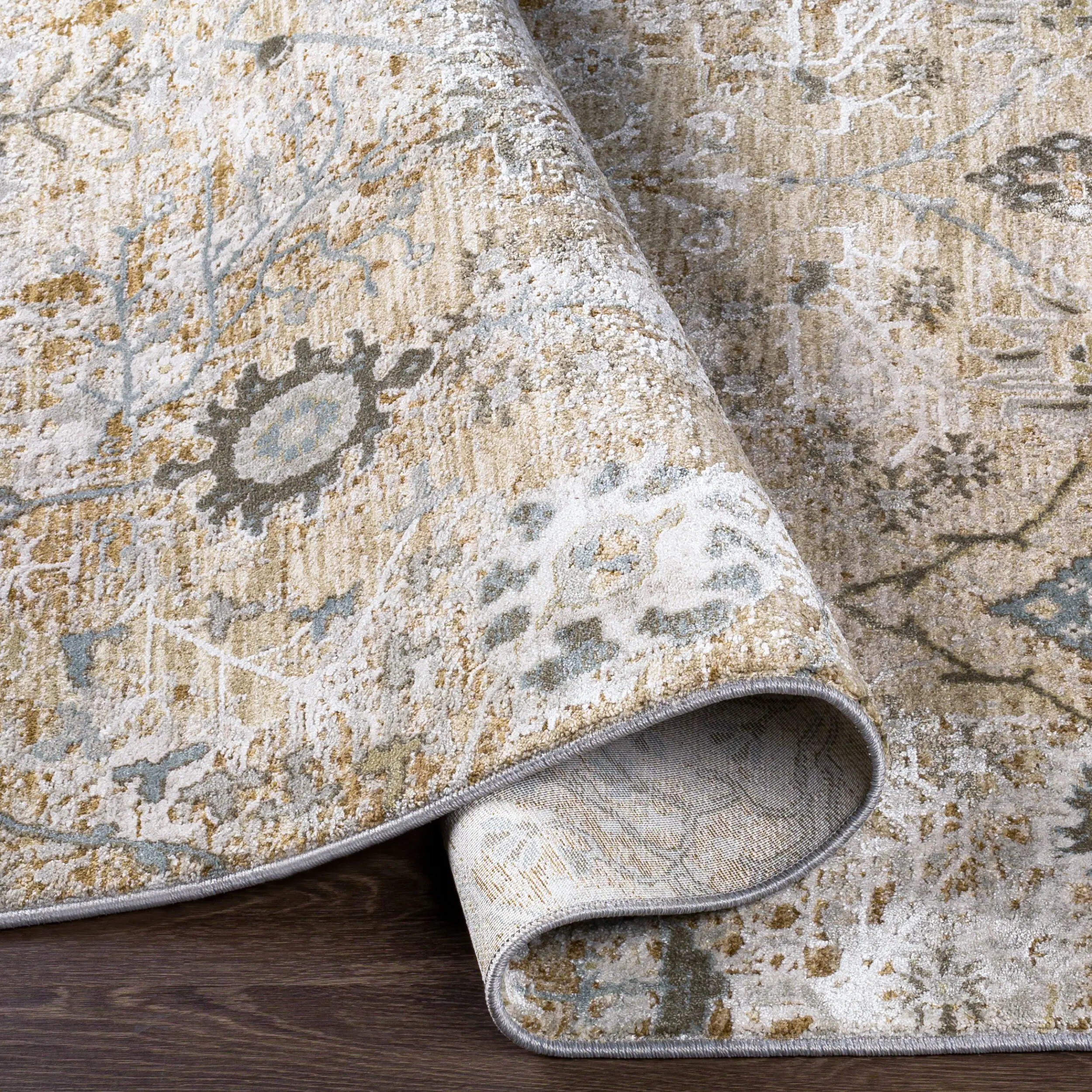BWK2311-575 Brunswick 5 x 8 Taupe Rug-4