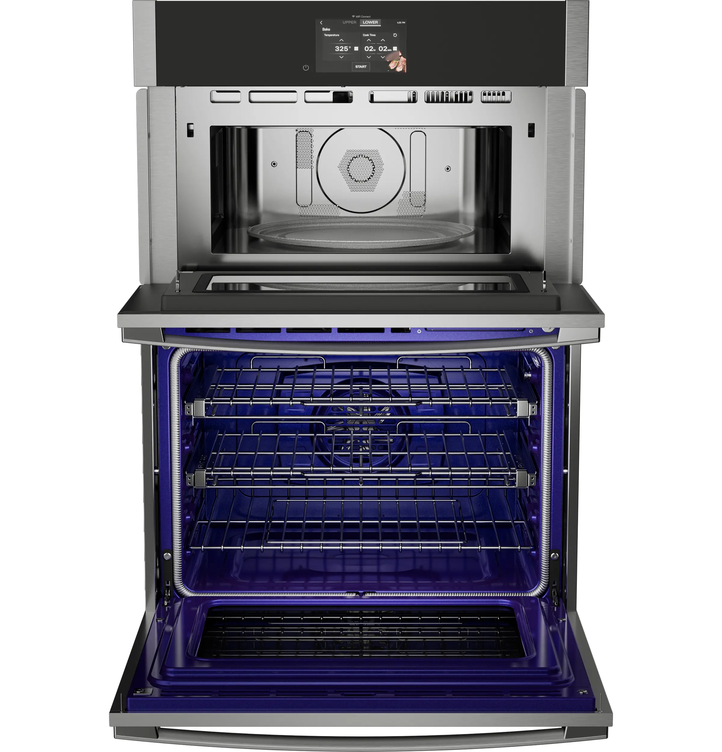 PT9900SWSS GE Profile 6.4 Cu Ft Combination Wall Oven - Stainless Steel-4