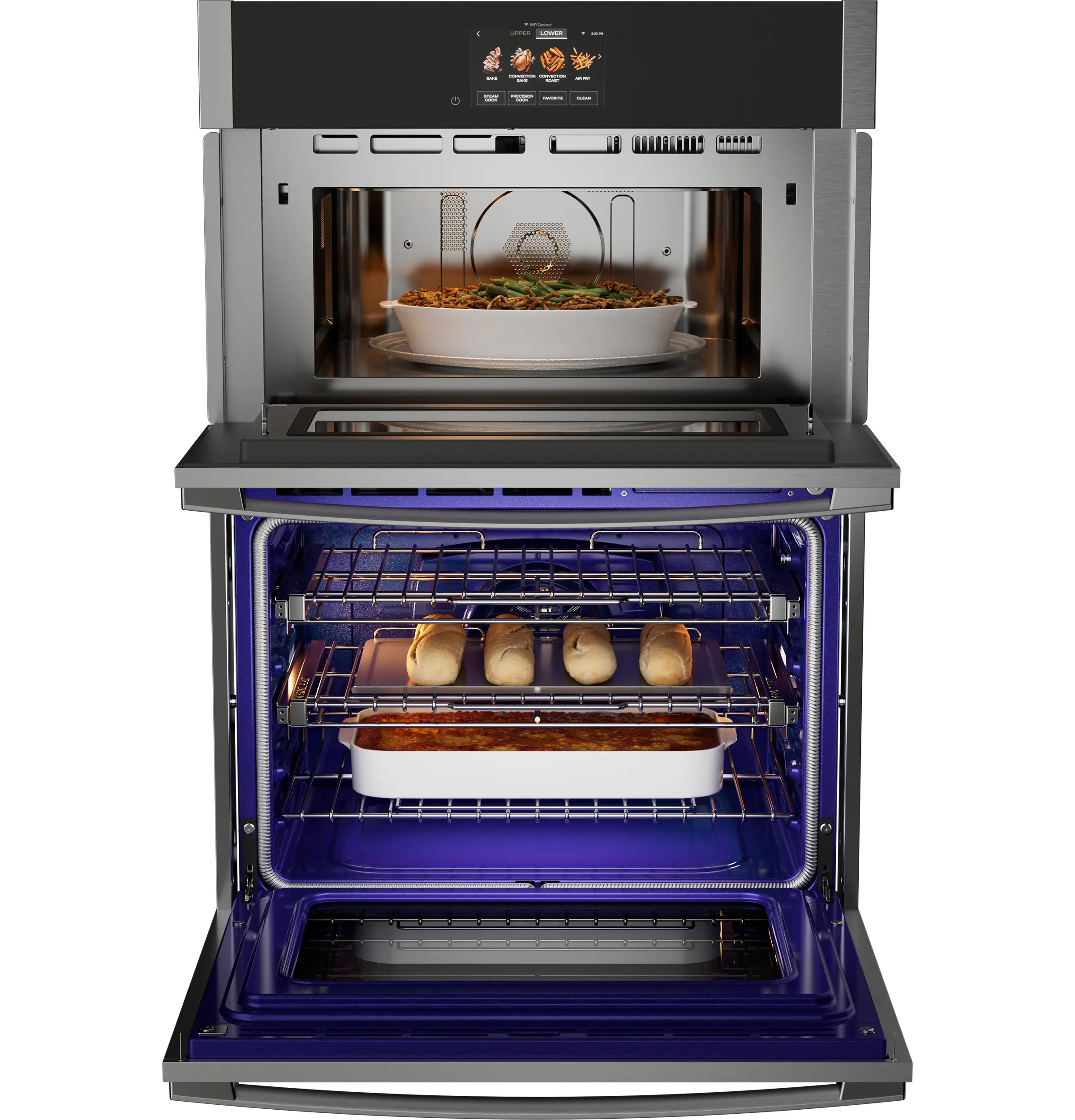 PT9900SWSS GE Profile 6.4 Cu Ft Combination Wall Oven - Stainless Steel-5