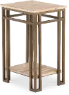 Limestone Brown Chairside Table