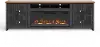 Essex Black and Brown 96  Fireplace TV Stand