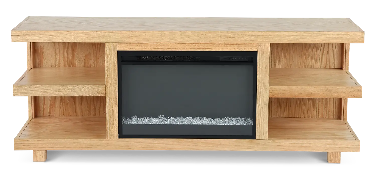 Laurel Canyon Natural 65 Fireplace TV Stand-1