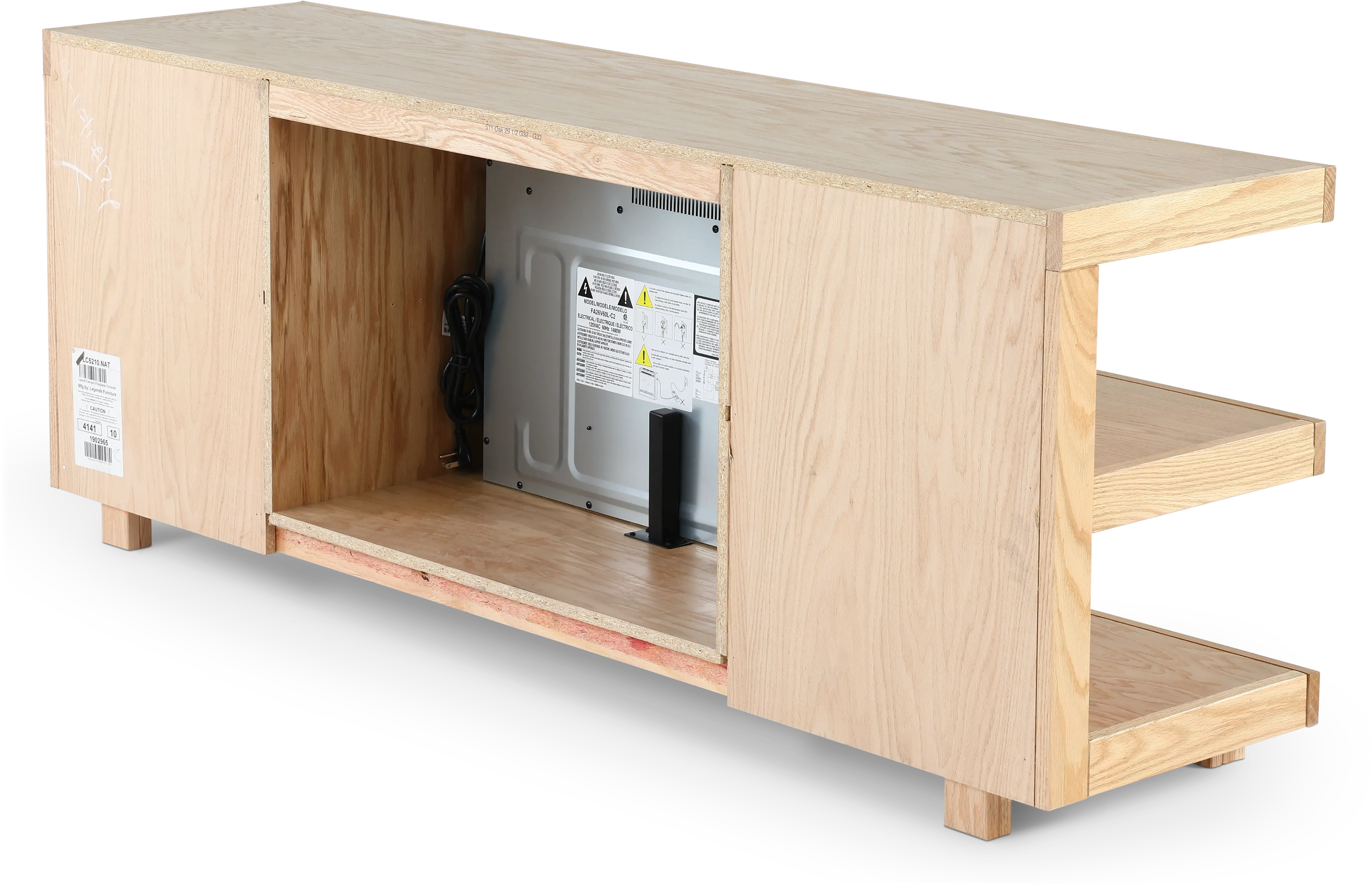 Laurel Canyon Natural 65 Fireplace TV Stand-5