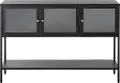 Carmel Black & Metal and Glass 52-Inch Wide Sideboard
