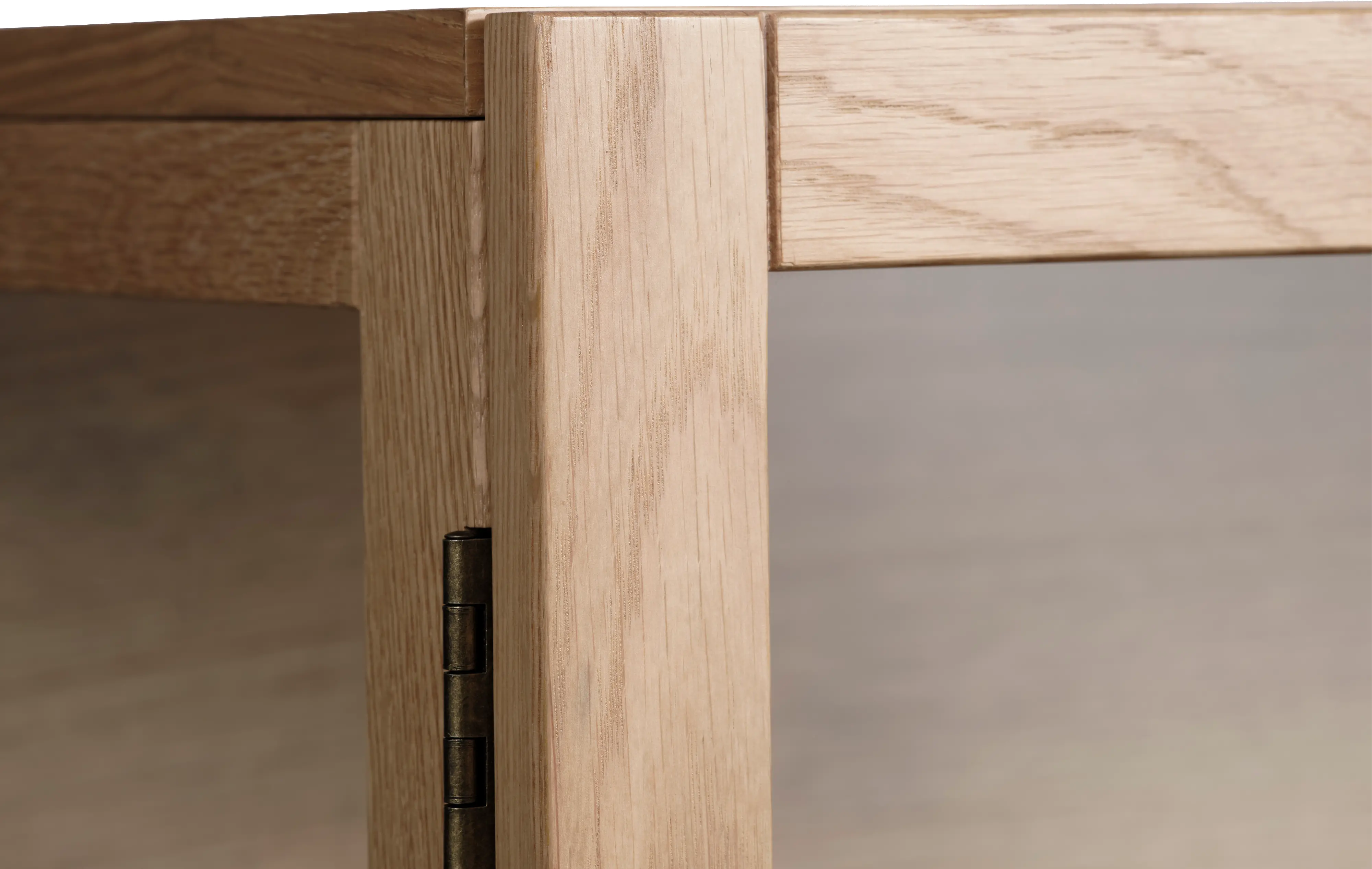 Elsa Natural Oak 3 Door Glass Panel Sideboard-10