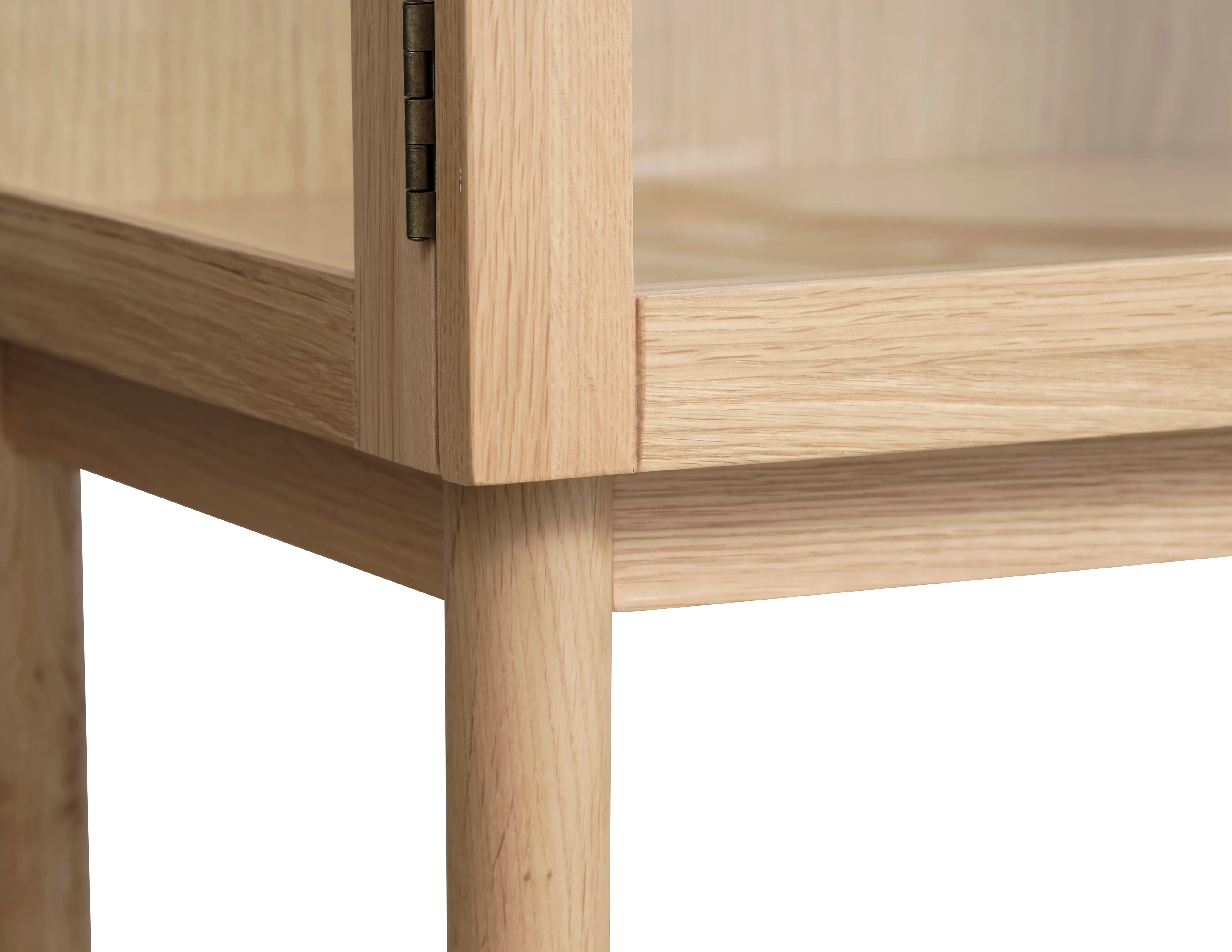 Elsa Natural Oak 3 Door Glass Panel Sideboard-6