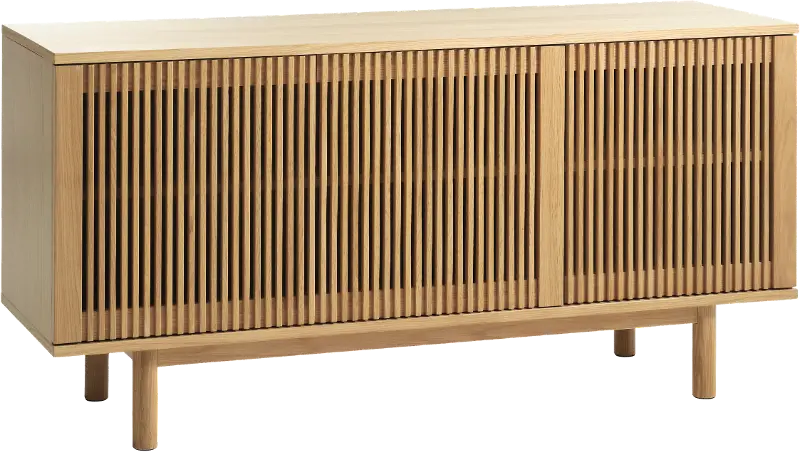 Tiber Natural Oak Sideboard with Slatted Doors