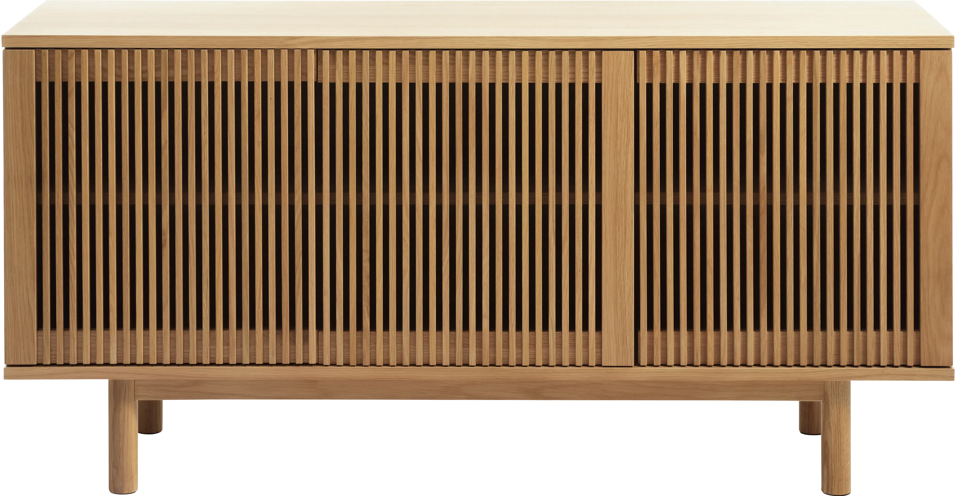 Tiber Natural Oak Sideboard with Slatted Doors-3