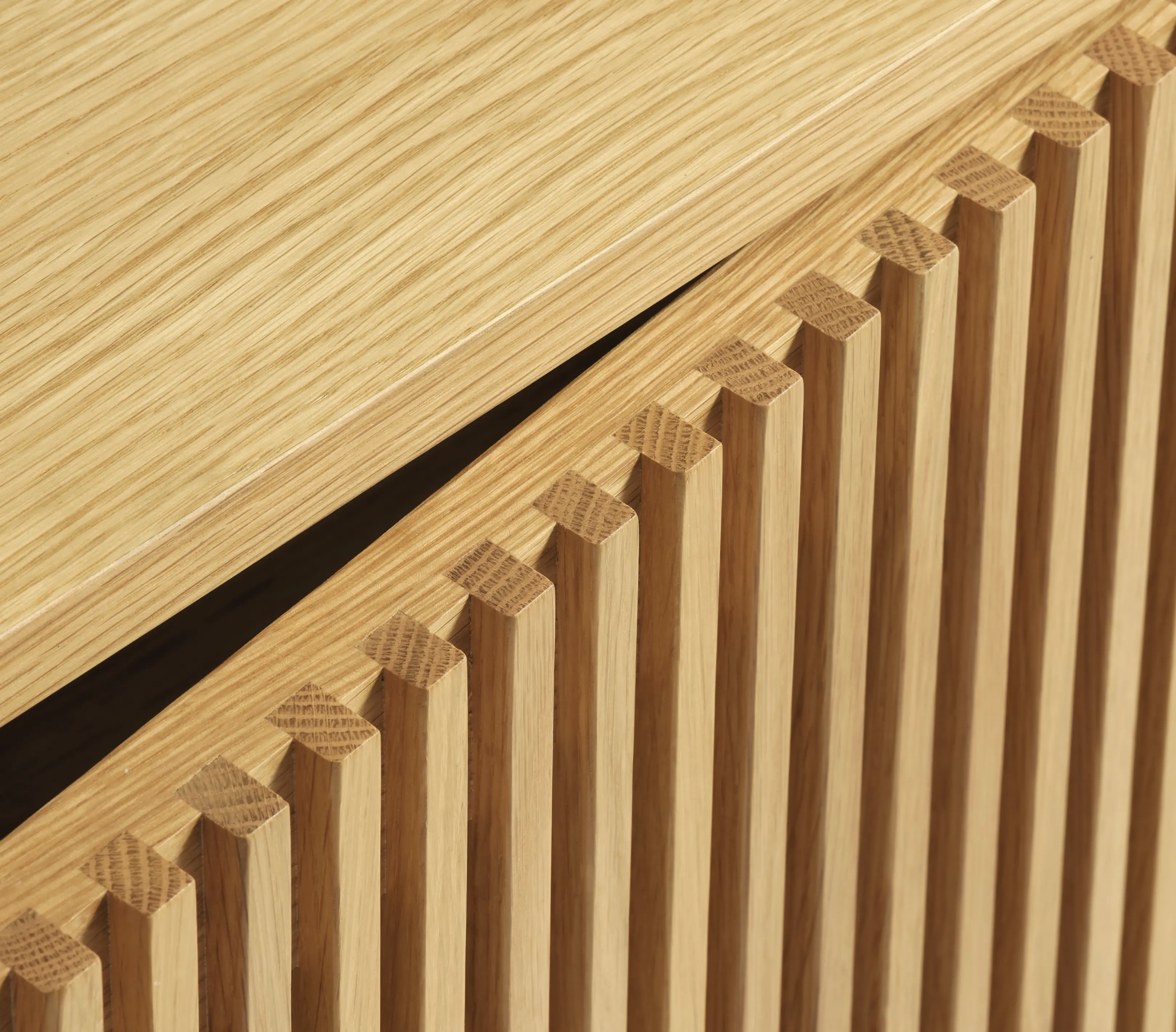 Tiber Natural Oak Sideboard with Slatted Doors-6