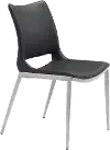 Milan Dining Chair Black & Silver