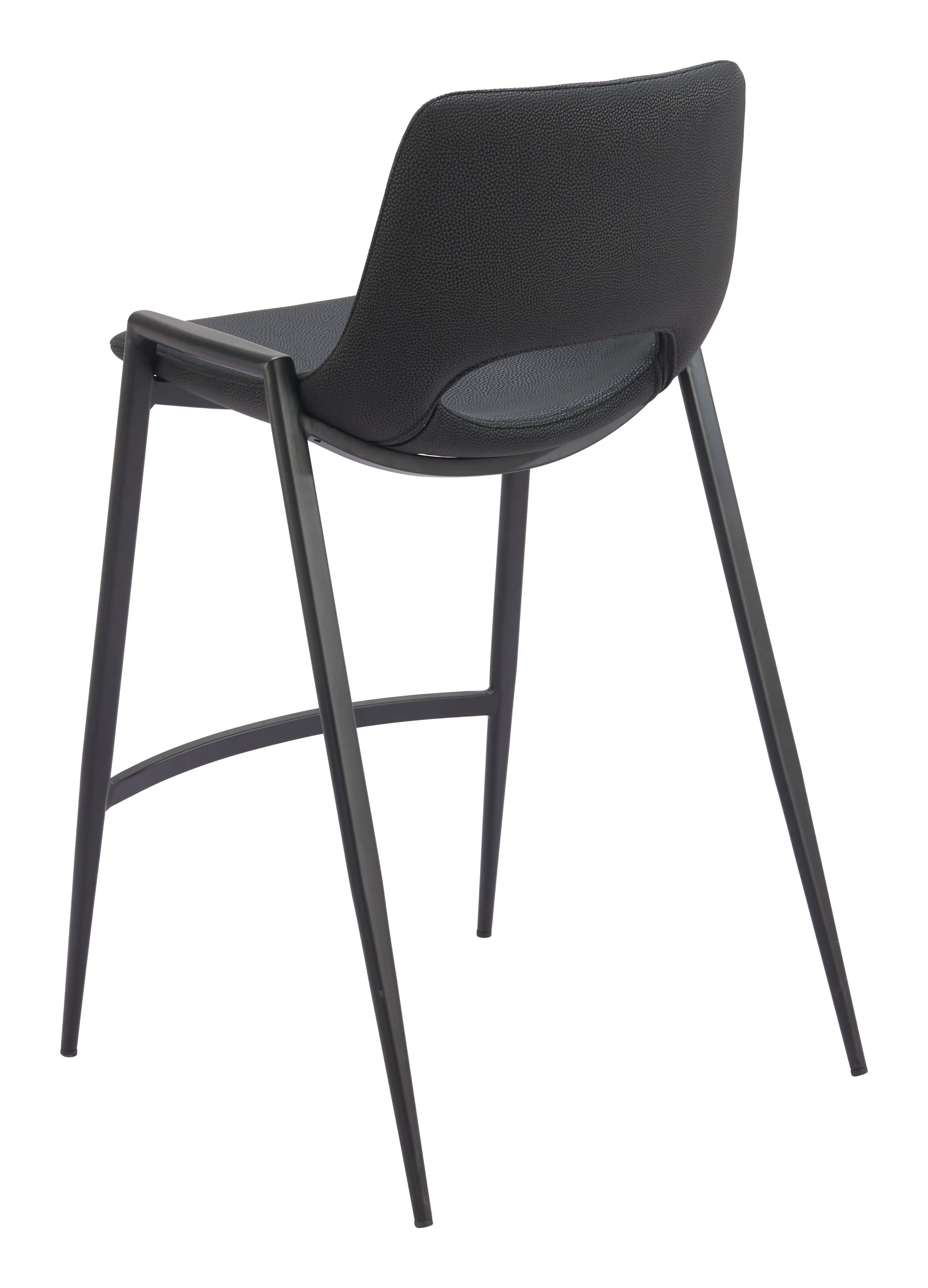 Sant’Anastasia Black Faux Leather Counter Stool, Set of 2-6