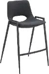 Sant’Anastasia Black Faux Leather Counter Stool