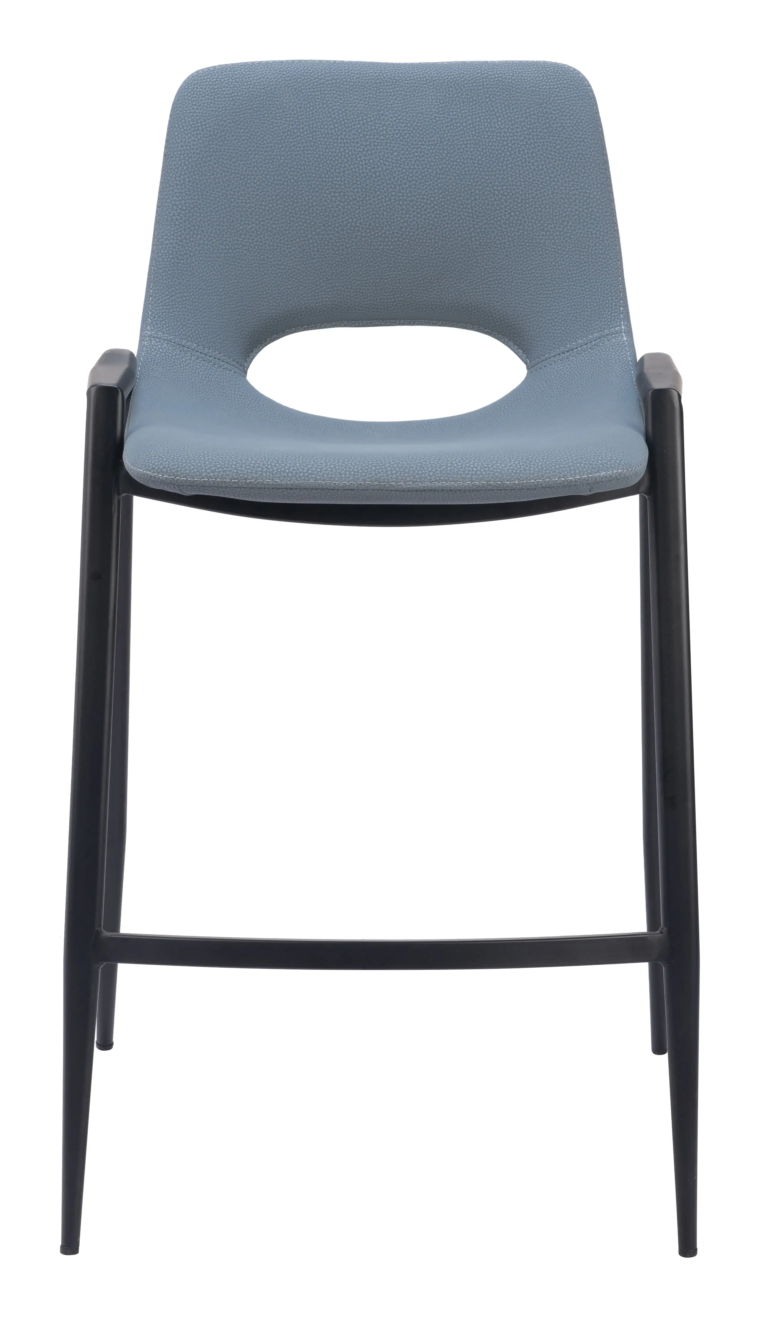 Sant’Anastasia Gray Faux Leather Counter Stool, Set of 2-4