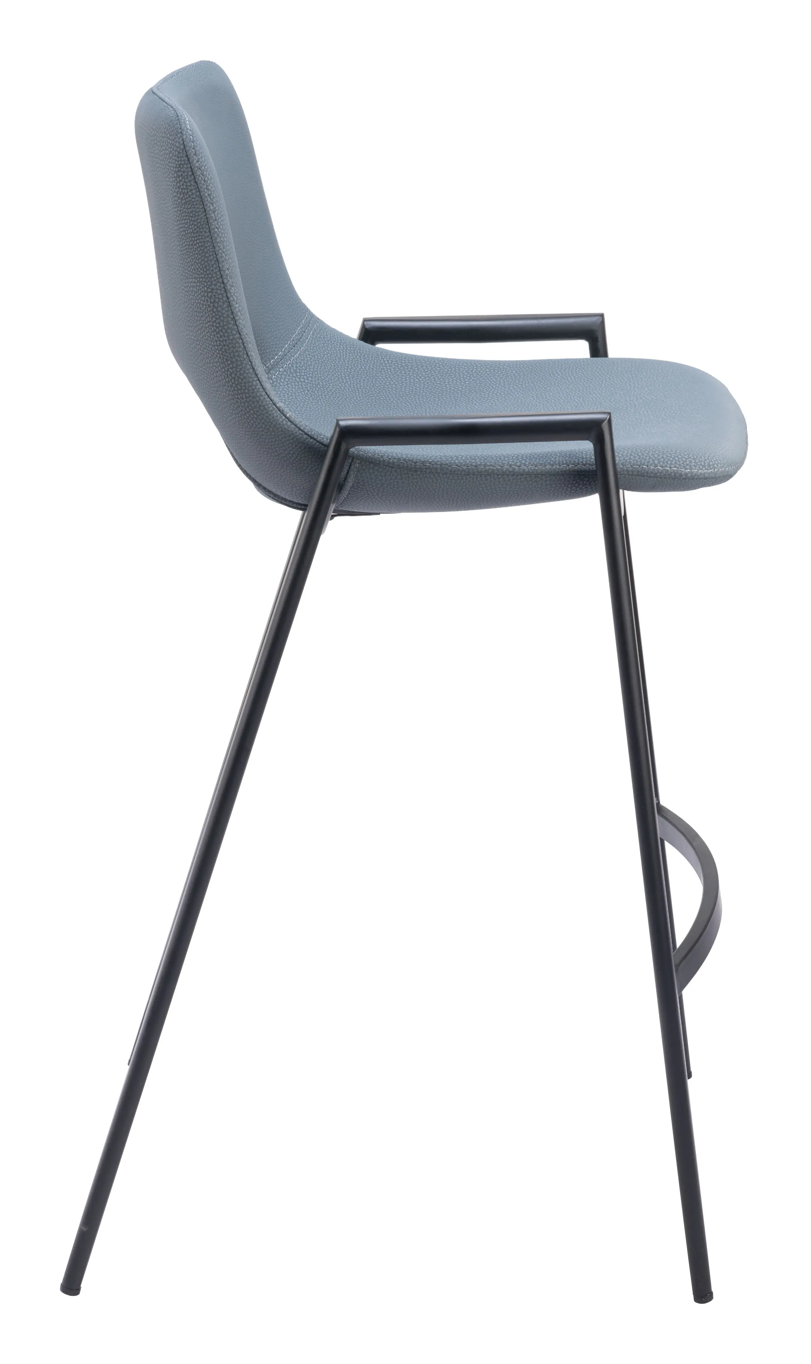 Sant’Anastasia Gray Faux Leather Counter Stool, Set of 2-5