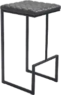 San Gray Faux Leather Barstool