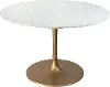 Biassono White Marble Round Dining Table
