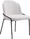 Baranzate Ivory Shearling Dining Chair, Set of 2