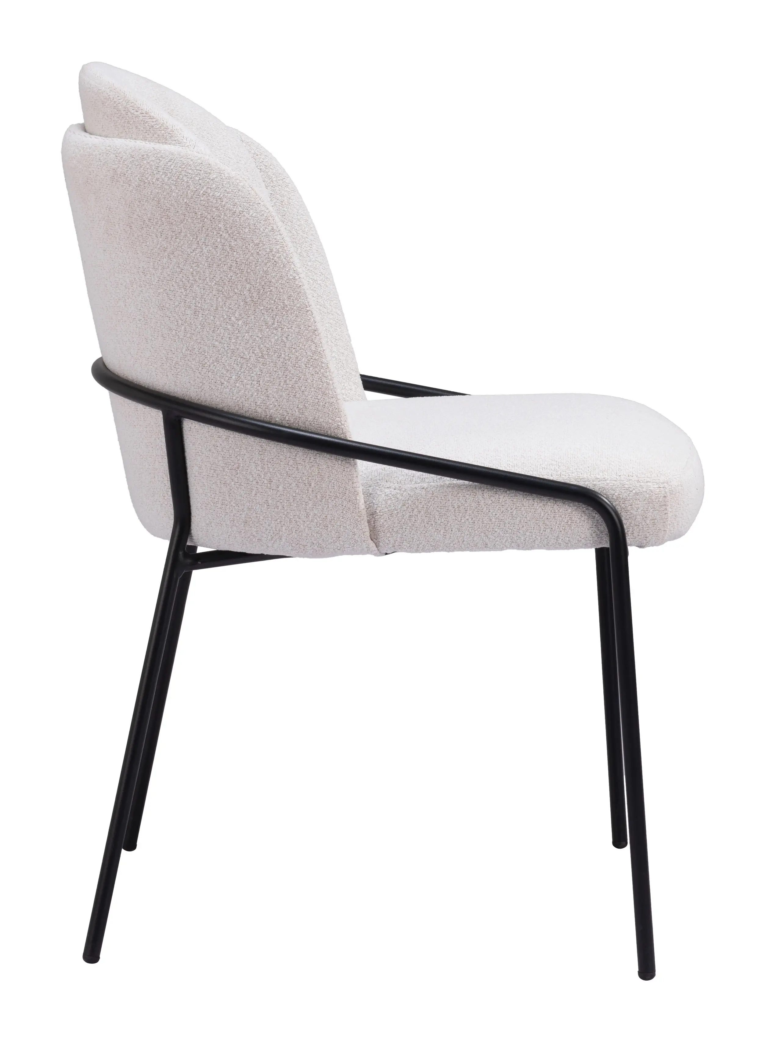 Baranzate Ivory Shearling Dining Chair, Set of 2-4