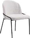 Baranzate Ivory Shearling Dining Chair