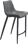 Vada Dark Gray Faux Leather Counter Stool