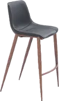 Vada Black Faux Leather Barstool