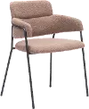 Pellestrina Brown Shearling Dining Chair