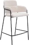 Pellestrina Cream Shearling Counter Stool