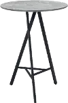 Basilicata Gray Round Bar Table