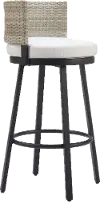 Paris Wave White Outdoor Barstool