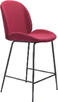Toulouse Red Faux Leather Counter Stool