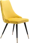 Drancy Yellow Velvet Dining Chair