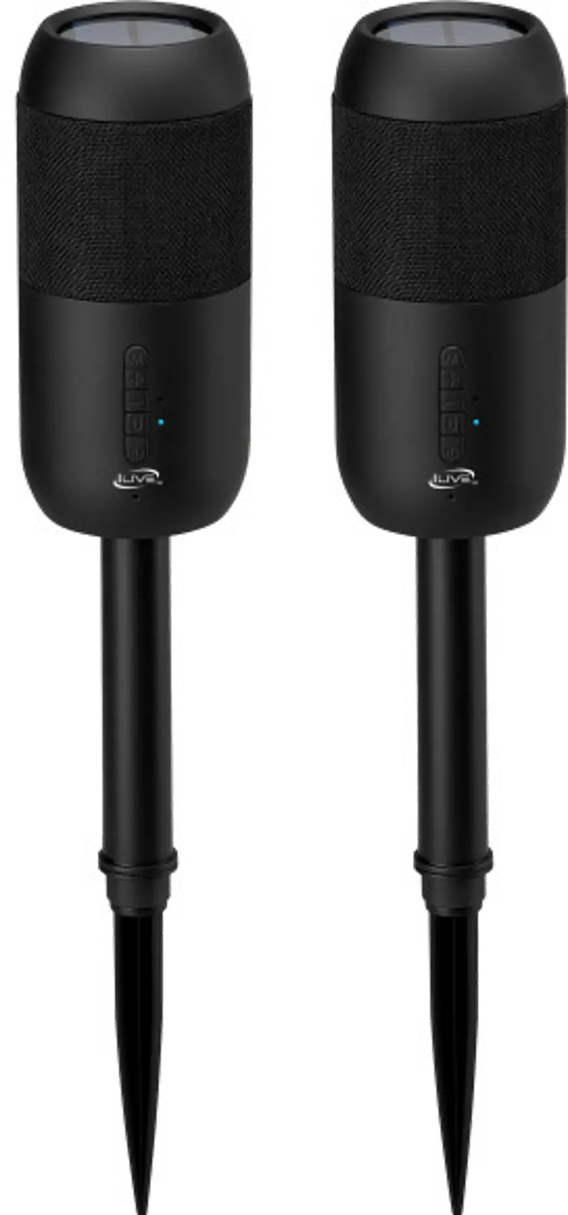 iLive Portable IPX6 Waterproof Wireless Speakers with Removable Yard Stakes
