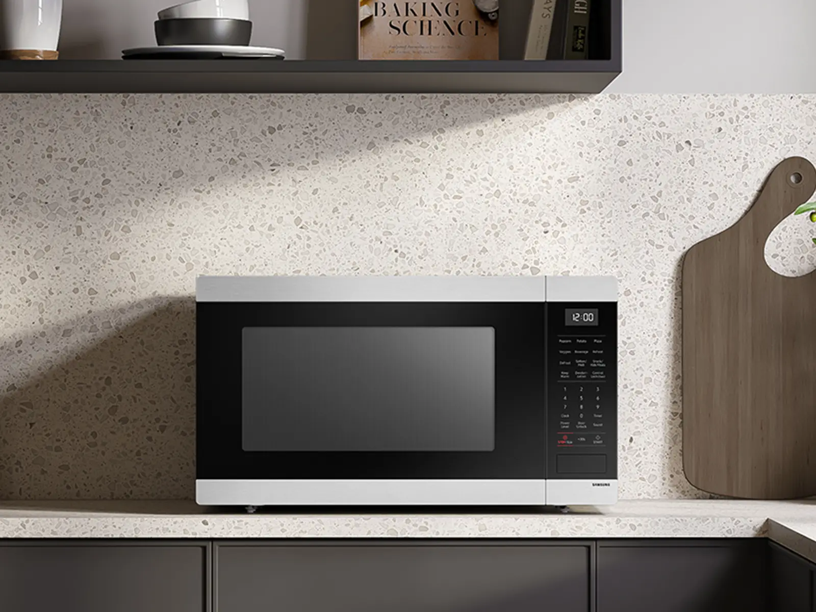 MS19DG8500SR Samsung 1.9 cu. ft. Countertop Microwave with Sensor Cooking - Matte Black Stainless Steel-2