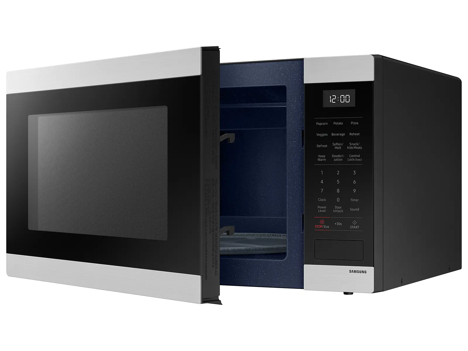 MS19DG8500SR Samsung 1.9 cu. ft. Countertop Microwave with Sensor Cooking - Matte Black Stainless Steel-7