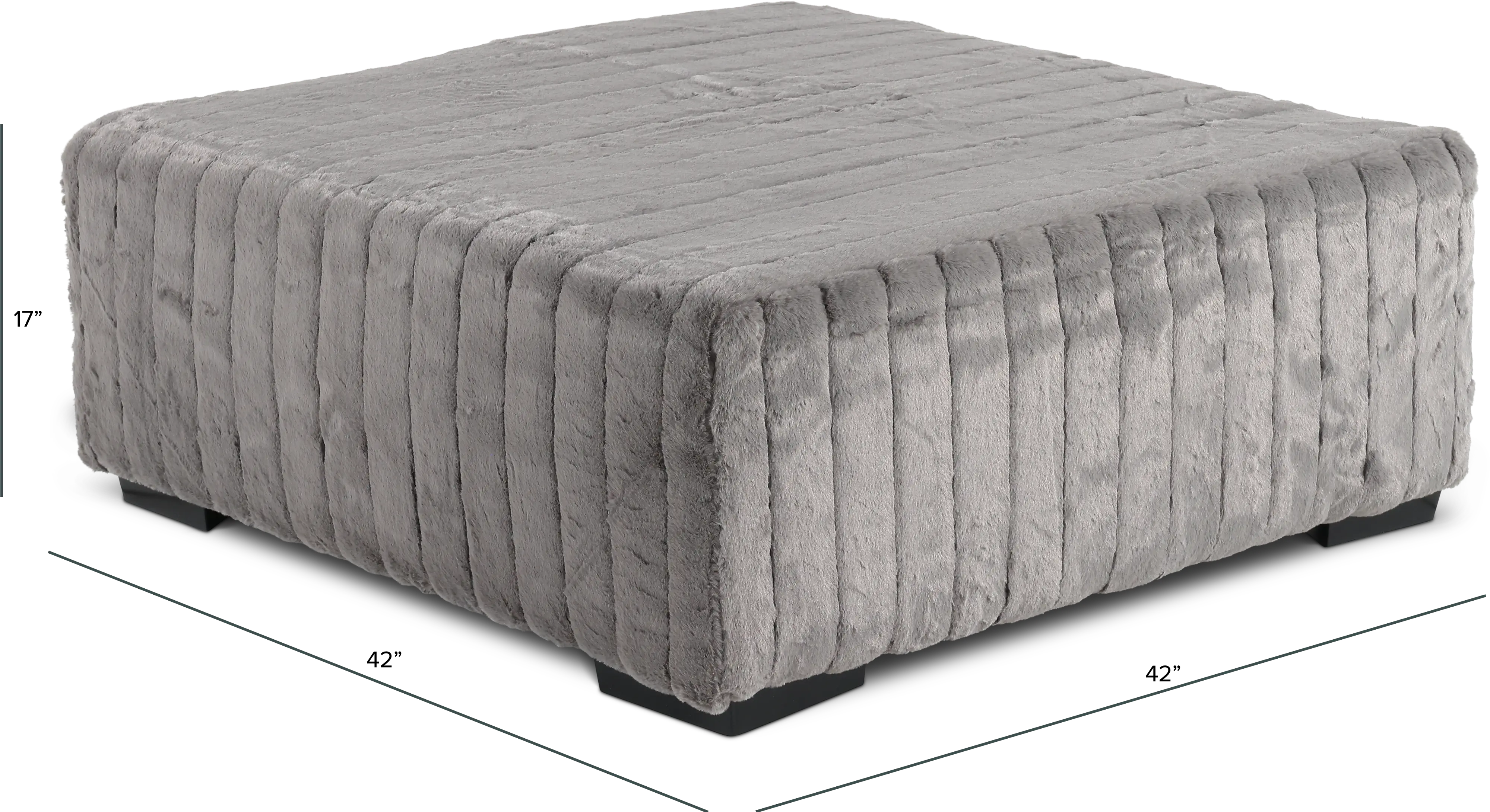 Hendrix Gray Cocktail Ottoman-3