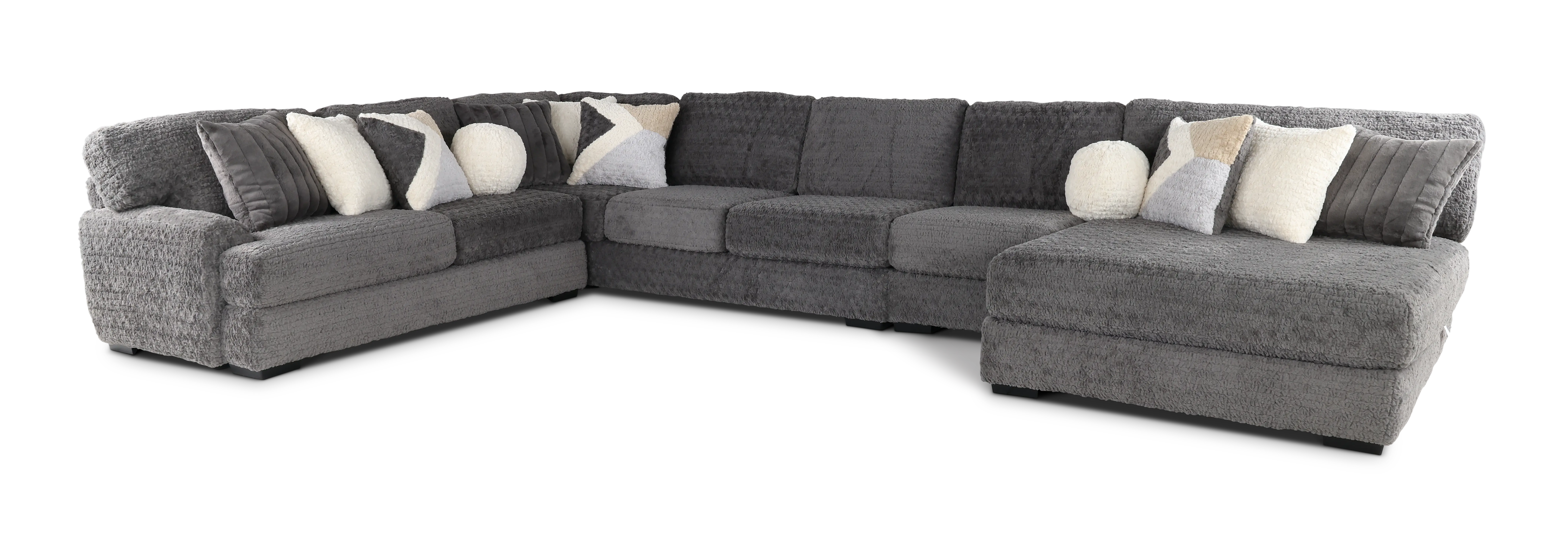 Hendrix Gray 4 Piece Sectional with Double Chaise-1