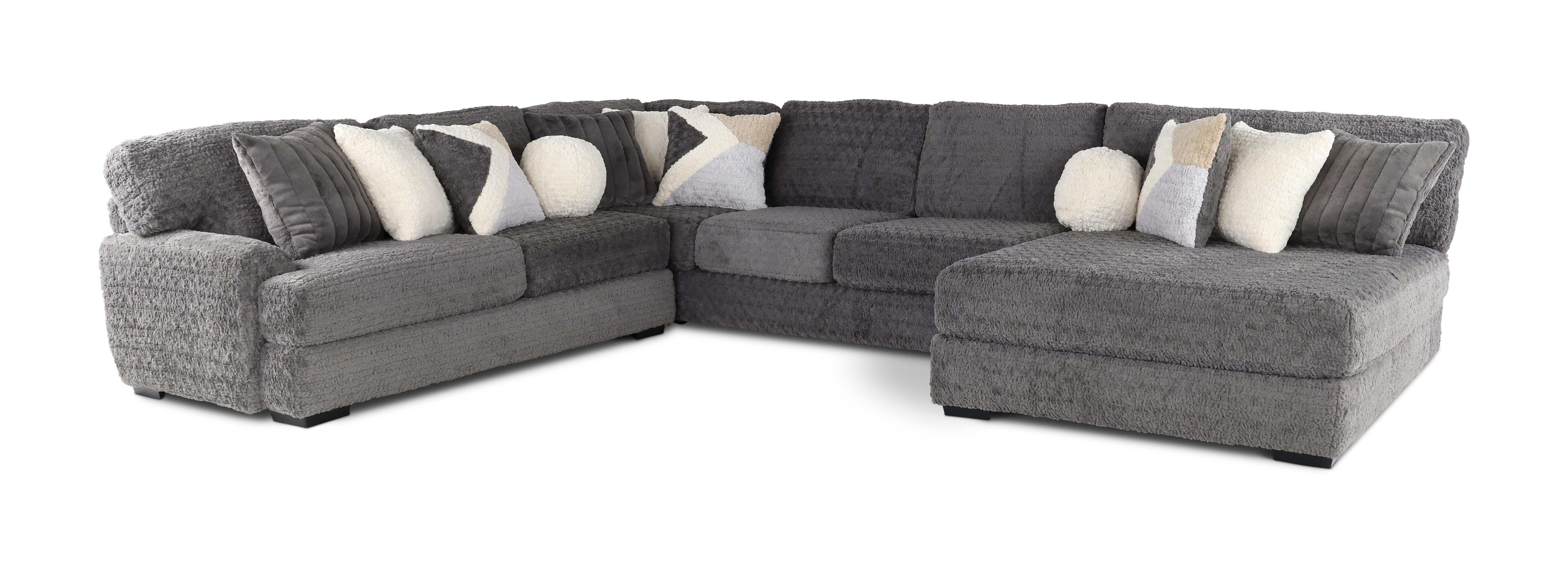Hendrix Gray 3 Piece Sectional with Double Chaise-1