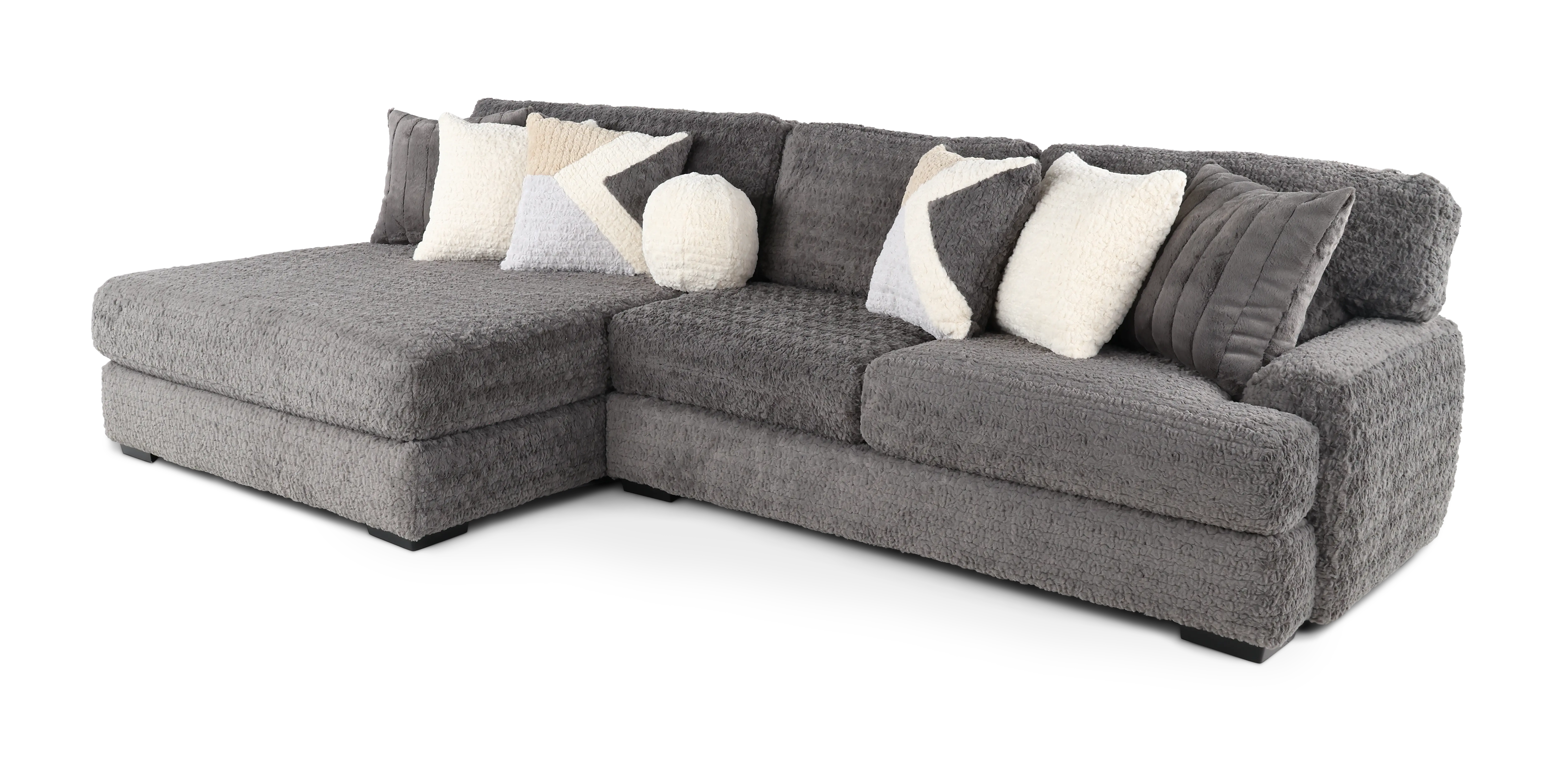 Hendrix Gray 2 Piece Sectional with Double Chaise-4