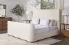 Lucia Off-White Boucle Upholstered Queen Bed