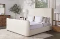 Lucia Off-White Boucle Upholstered Queen Bed