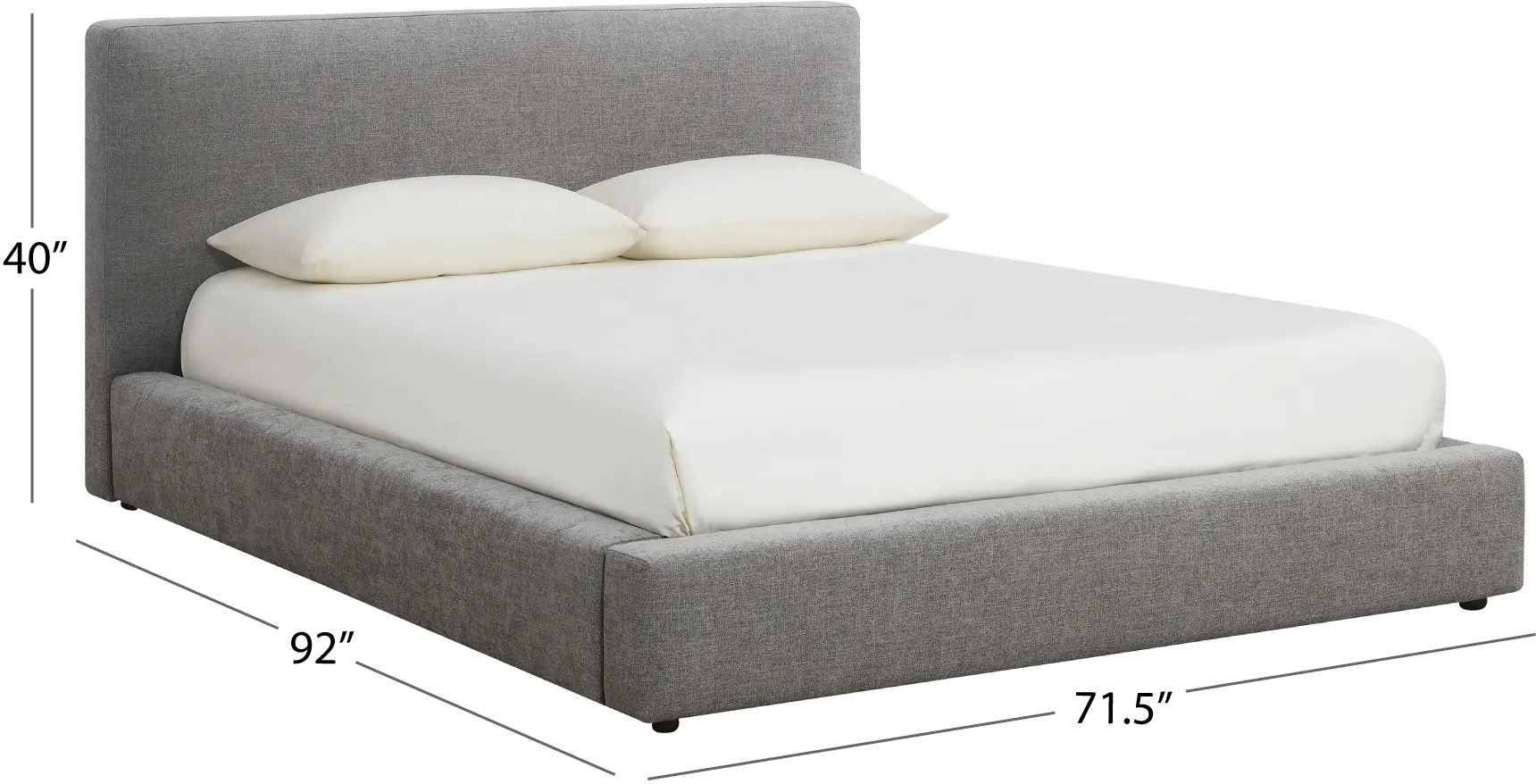 Lennox Gray Upholstered Queen Bed-7